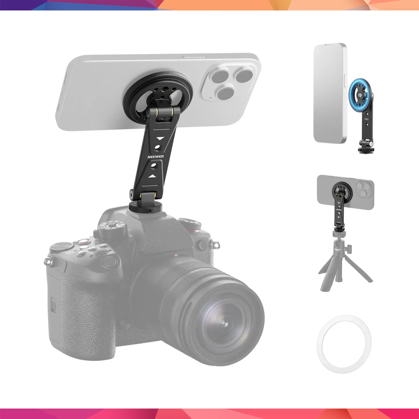 DS031 Profesyonel Manyetik Telefon Tripod Bağlantı Aparatı