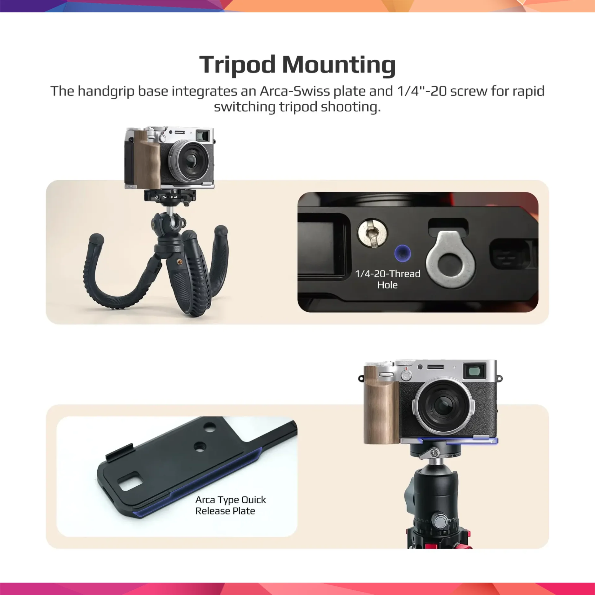Freewell Fuji X100VI L Bracket Premium Grip Gri 4