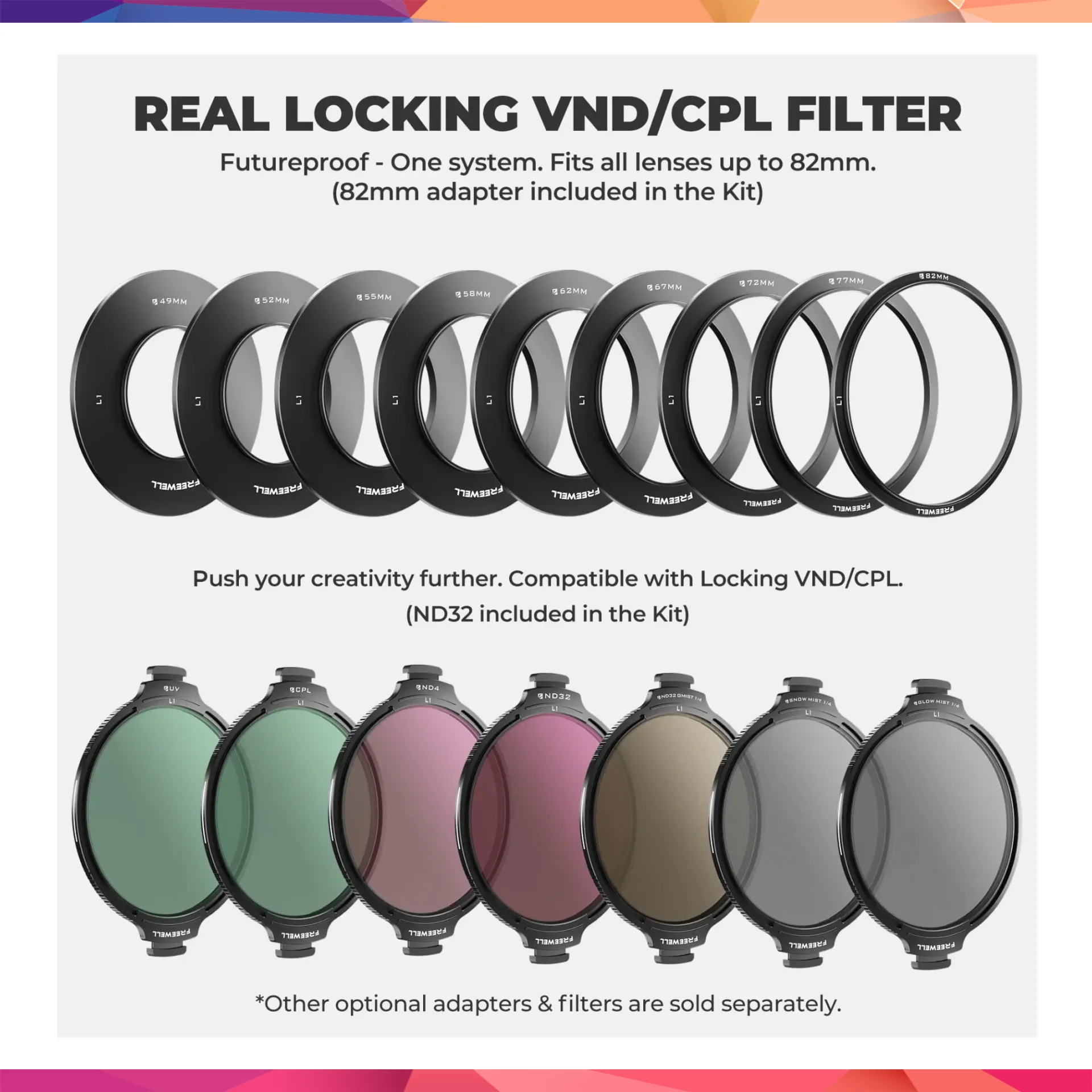 Freewell Real Locking VND/CPL Filter All Day Kit 82mm - L1 3