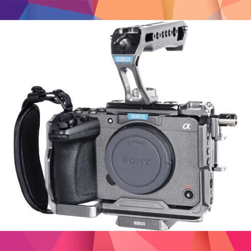 Sirui Sony FX3 & FX30 için Kamera Kafesi Kiti (Top Handle ile) - Gun Metal 3