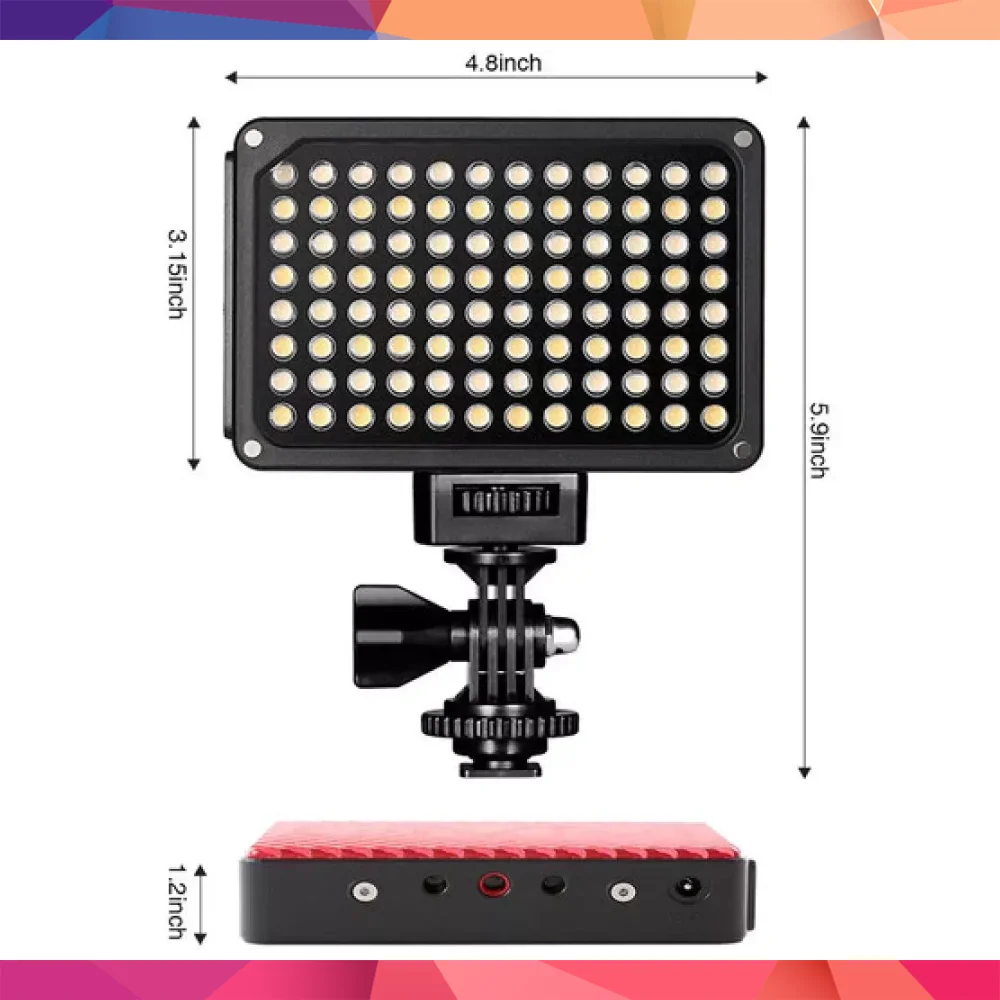 GVM 5S Bi-Color Kamera Üstü Dahili Akülü Mobil Led Işık (12x8cm)