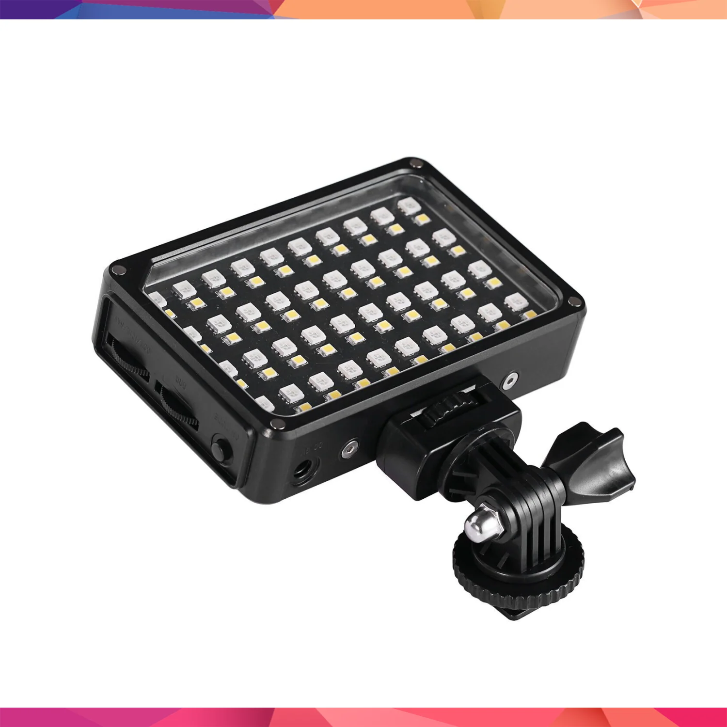GVM 7S RGB Kamera Üstü Dahili Akülü Mobil Led Işık (12x8cm) 2