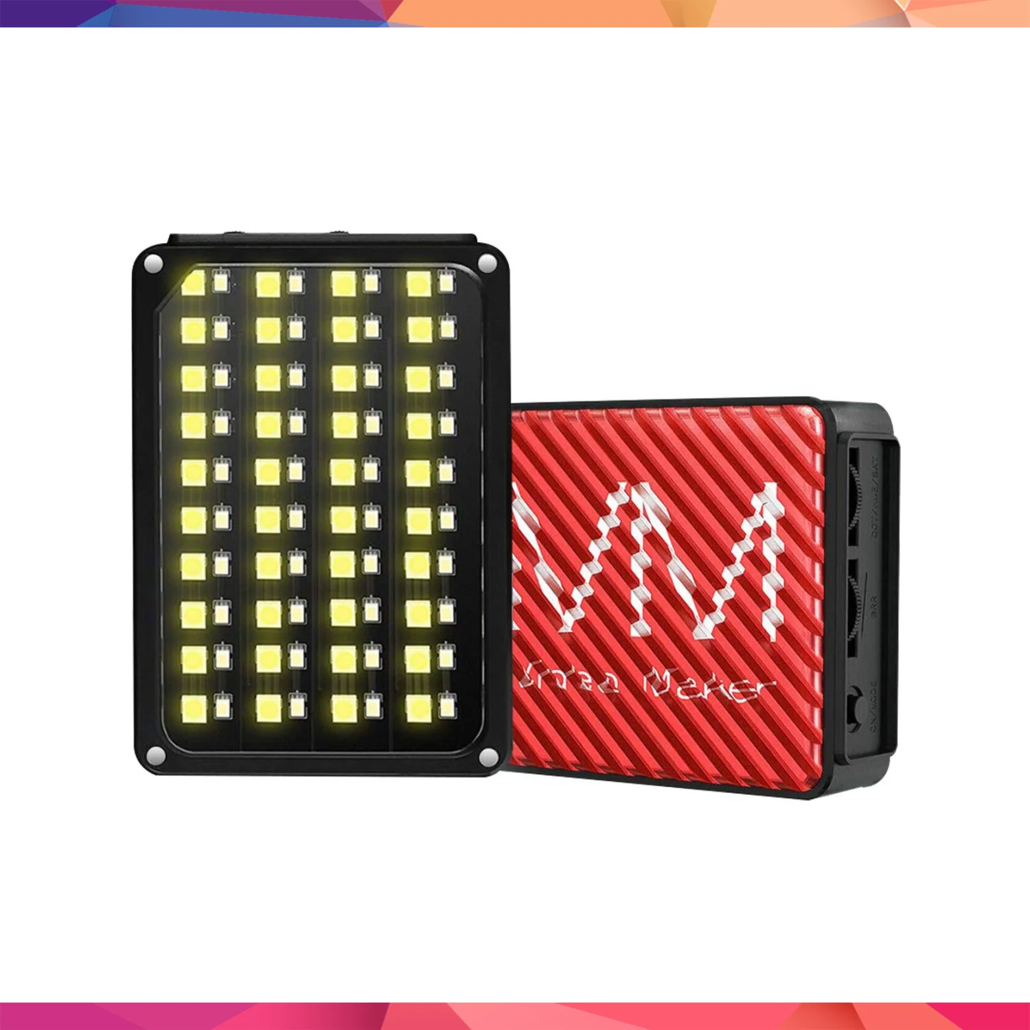 GVM 7S RGB Kamera Üstü Dahili Akülü Mobil Led Işık (12x8cm) 3