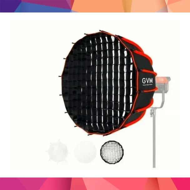 GVM 90cm Kolay Kurulum Gridli Parabolik Softbox