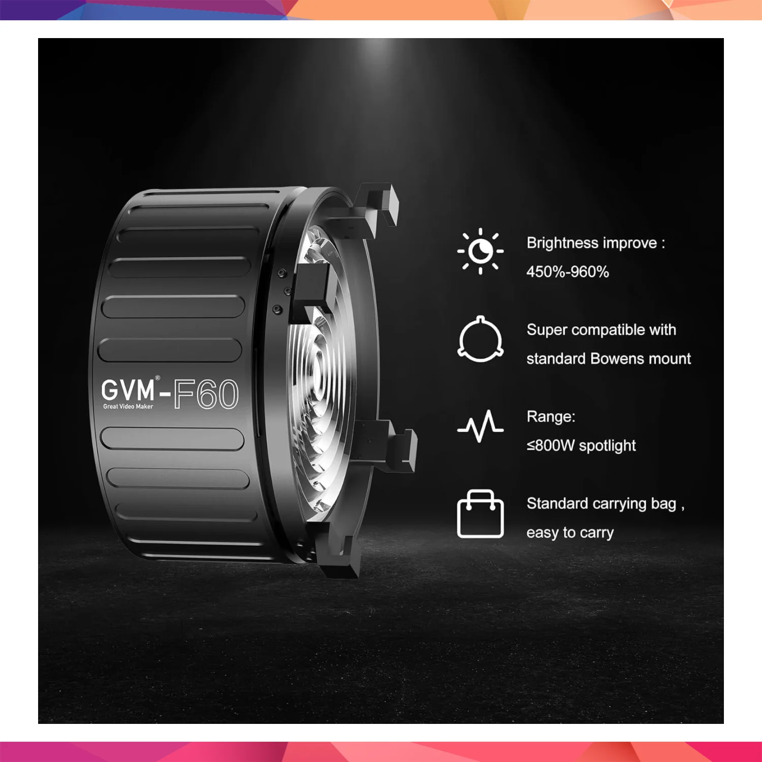 GVM F60 32cm 15-45° Fresnel Lens 4