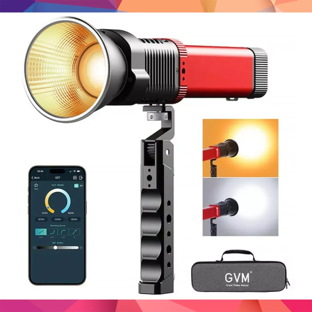 GVM PD60B 60W Bi-Color Dahili Akülü LED Işık