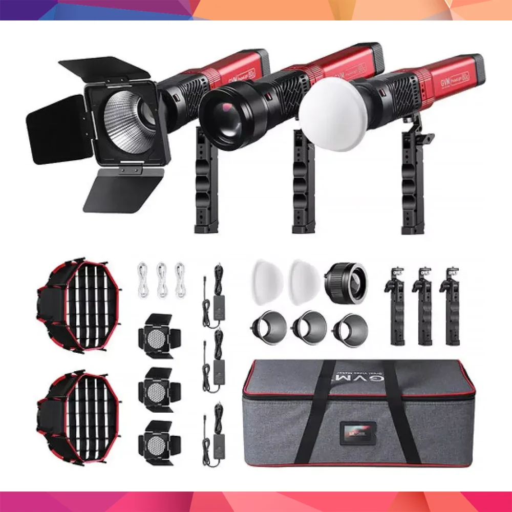 GVM PD60C 60W RGB Dahili Akülü 3'lü LED Işık Seti 4