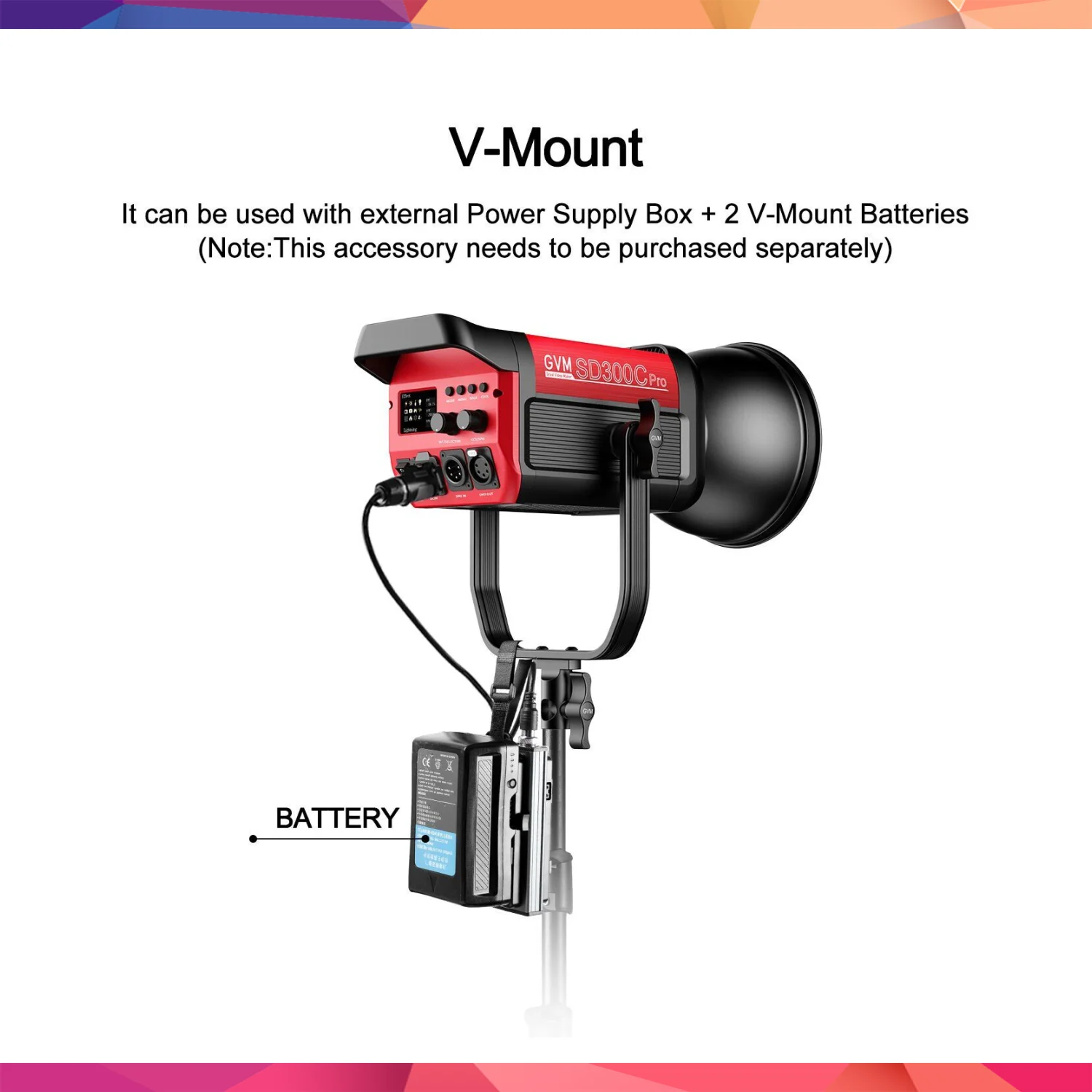 GVM Pro SD300C RGB & Bi-Color LED Video Işığı 2