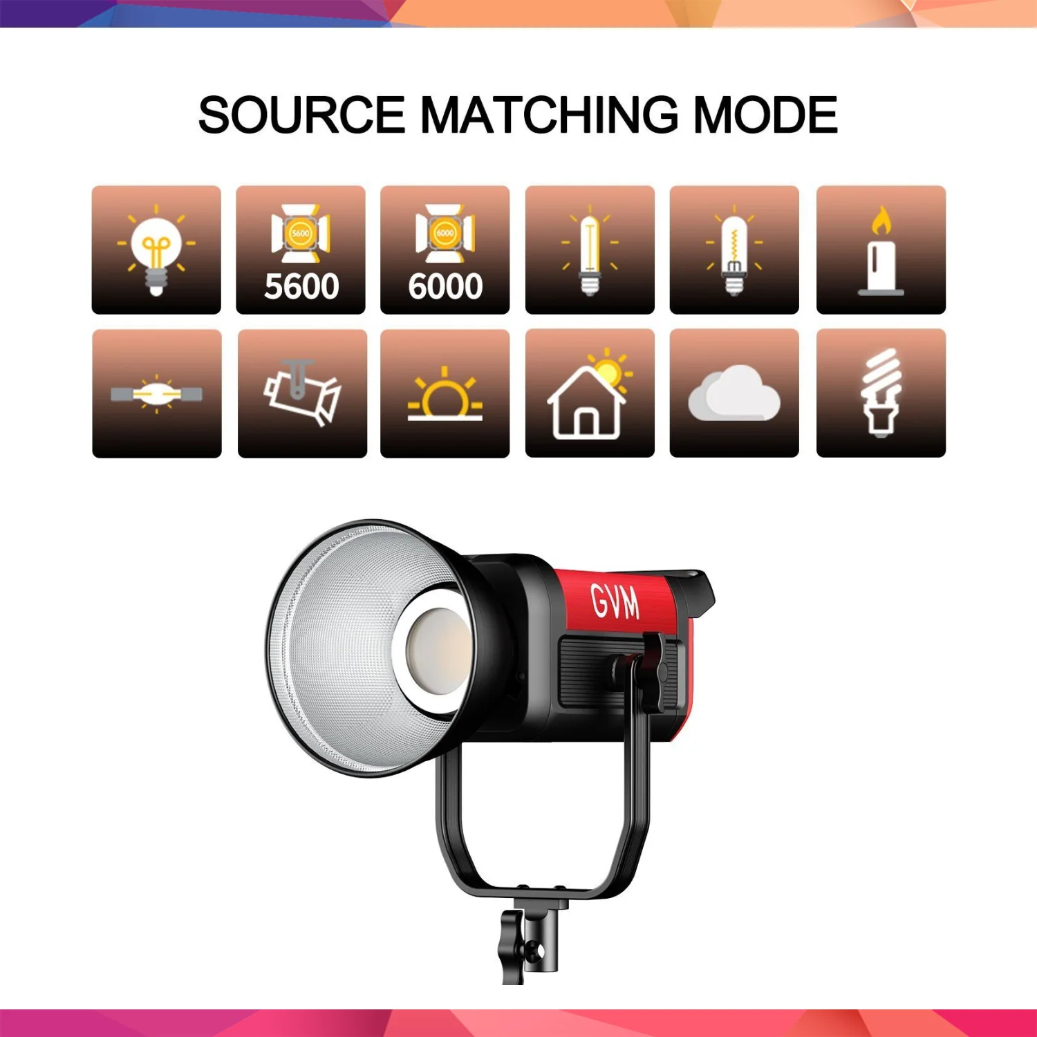 GVM Pro SD300C RGB & Bi-Color LED Video Işığı 4