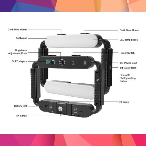 GVM TL-15RS Telefon/Kamera Evrensel LED Işıklı Kafes 2