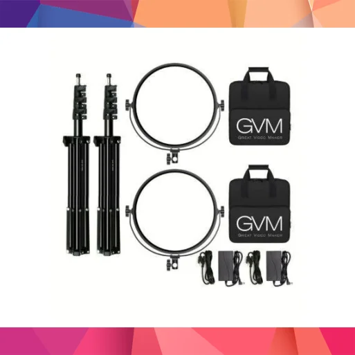 GVM Y60D 60W İkili Profesyonel Bi-Color LED Video Işık Seti
