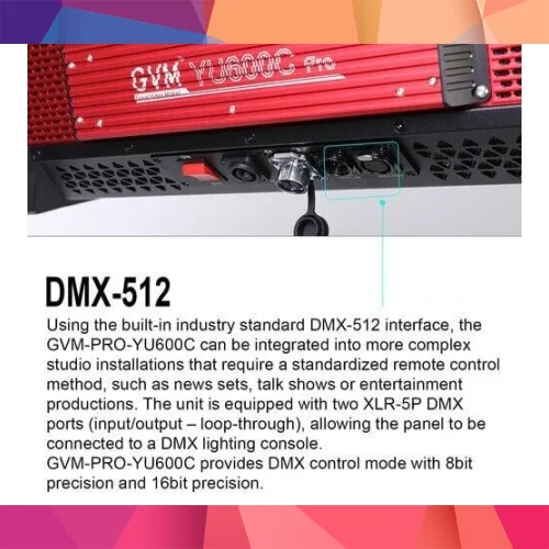 GVM YU600C 600W RGB LED Panel Işık (Hardcase) 4