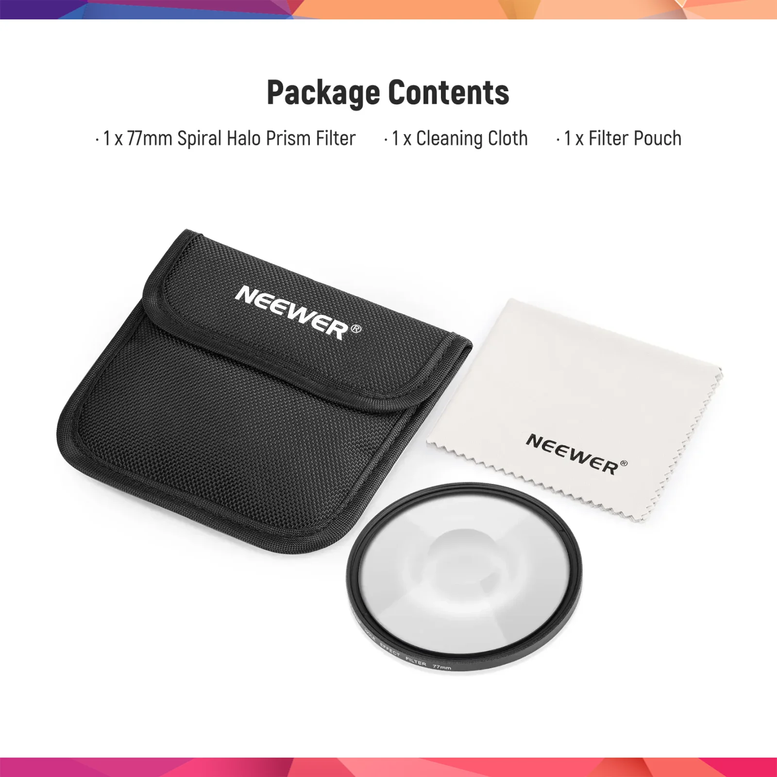 Neewer 82mm Spiral Halo Camera Lens Filter Sinematik Özel Efekt Filtresi 2