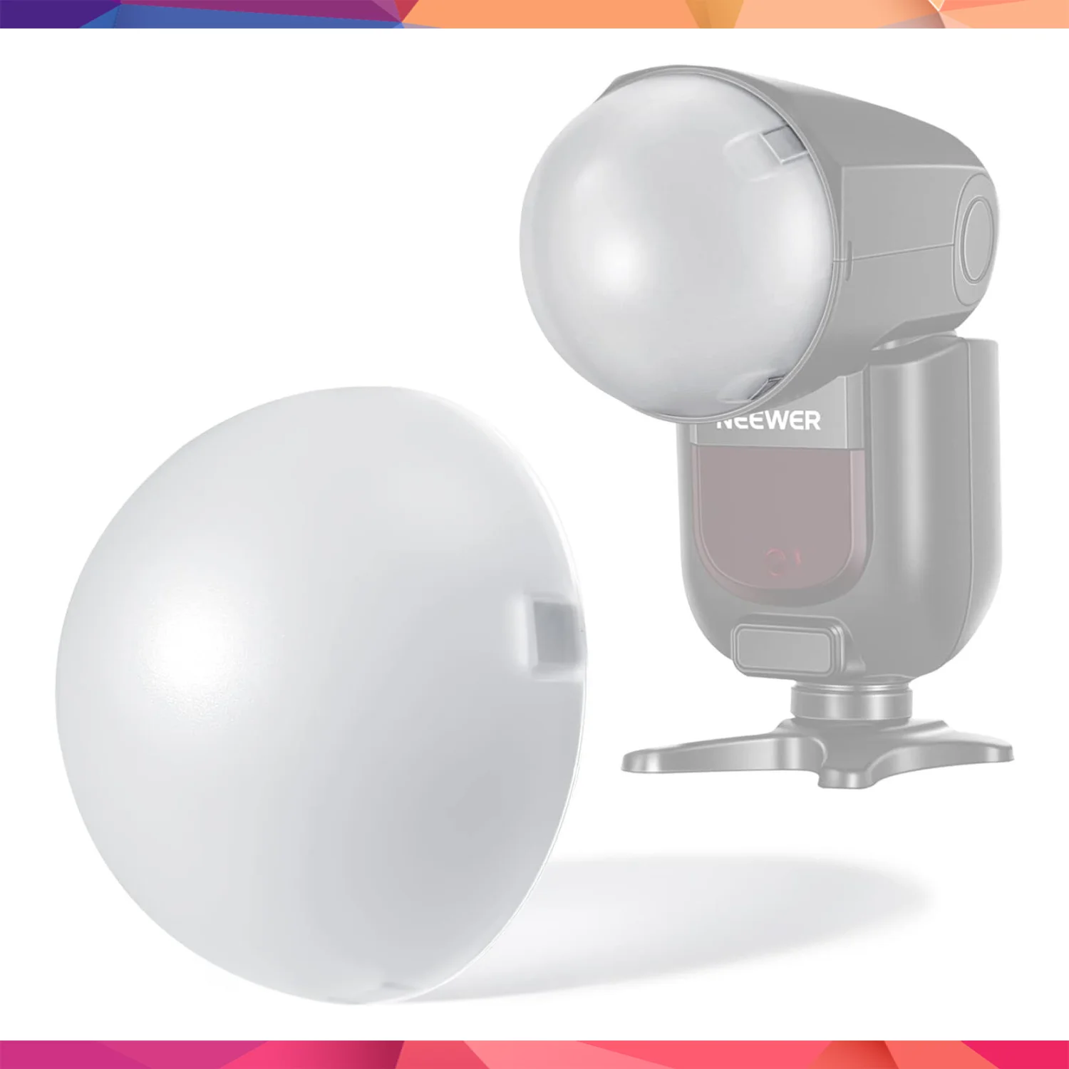 NEEWER M12 Manyetik Dome Difüzör (Z2PRO, Z2 ve Z1 Yuvarlak Kafa Flaşlar için)