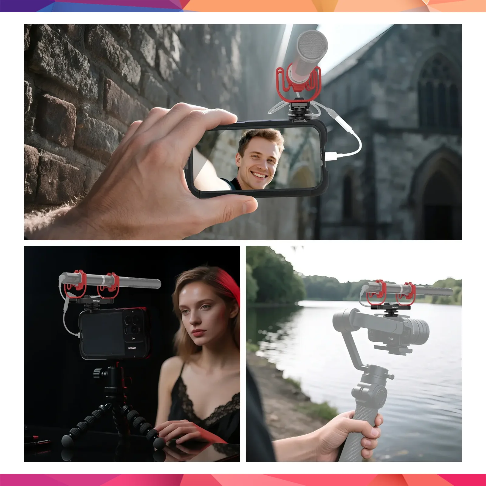 NEEWER MH2 Profesyonel Mikrofon Shock Mount 4