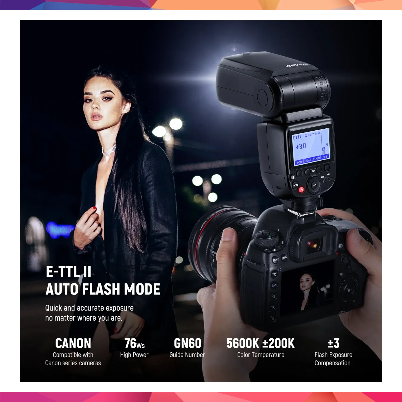 Neewer NW700-C E-TTL Flaş Speedlite - Canon Uyumlu 2