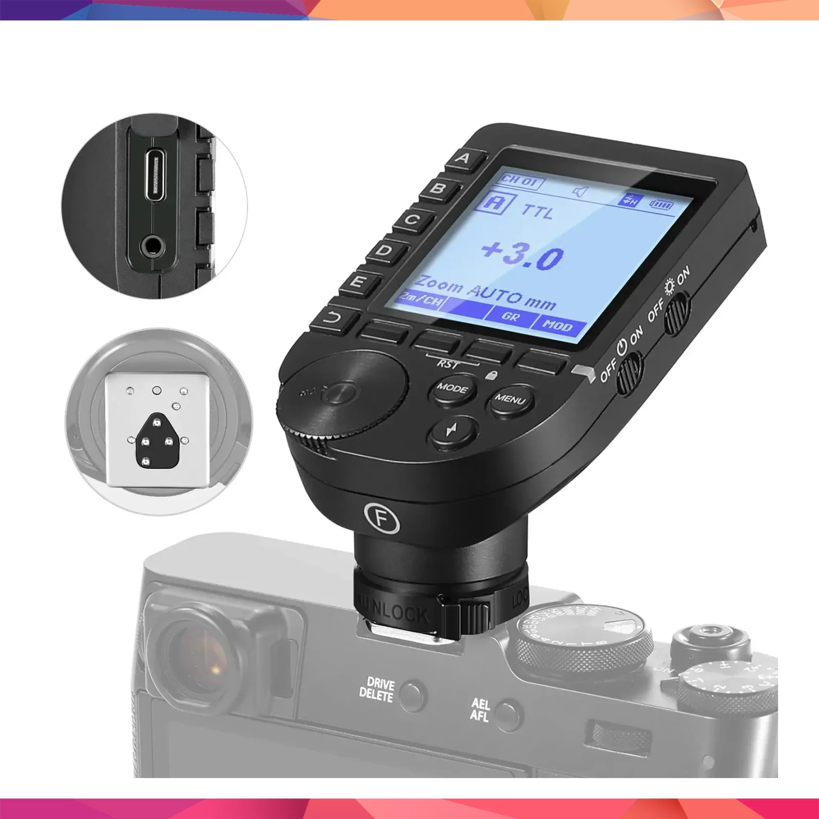 NEEWER QPRO-F Fujifilm Uyumlu TTL Kablosuz Flaş Tetikleyici
