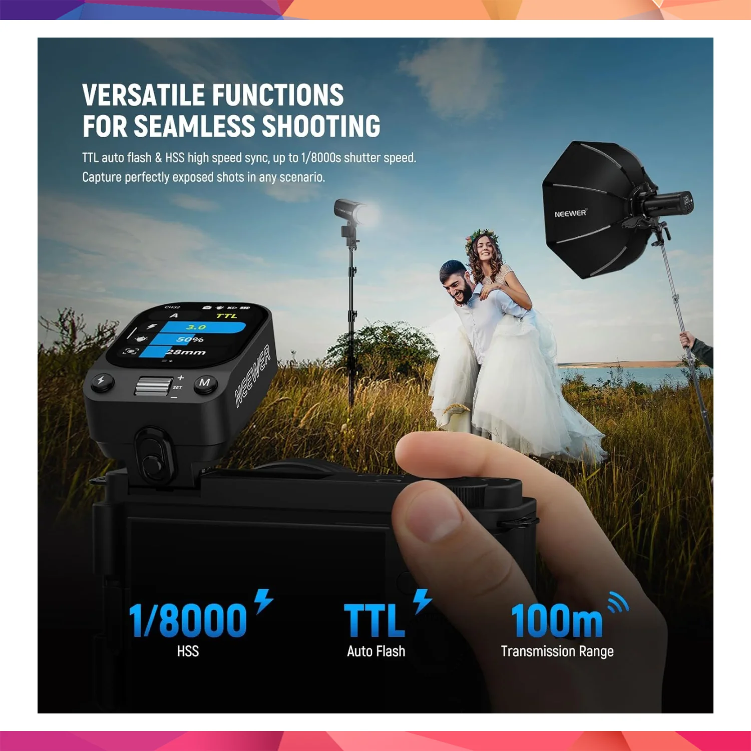 NEEWER QZ-C TTL Kablosuz Flaş Tetikleyici 4
