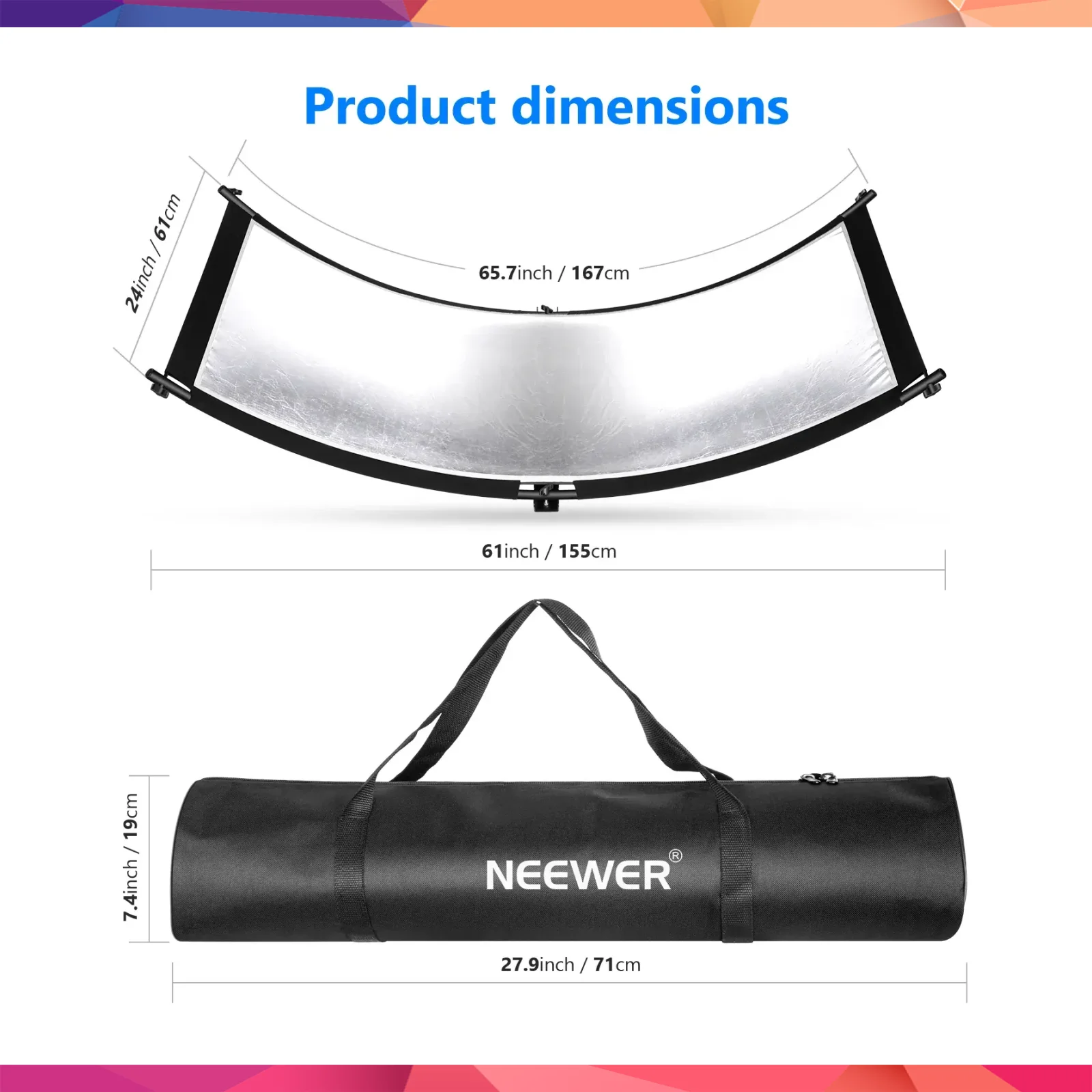NEEWER RF-01 Yassı Reflektör 60x90 2