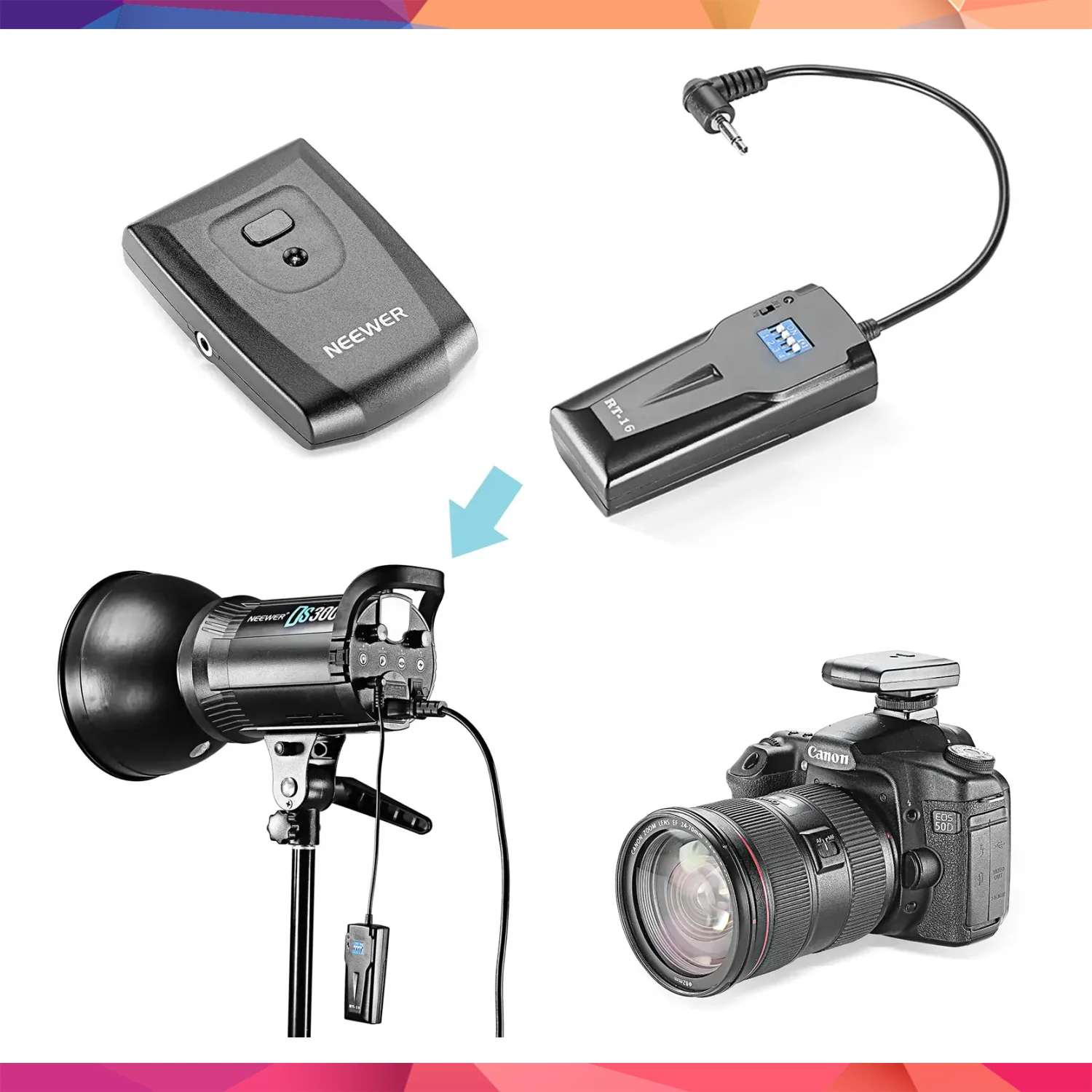 Neewer RT-16 Kablosuz Stüdyo Evrensel Flaş Tetikleyici 3