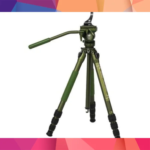 Sirui CT04+CT5 Pilot Series Video Tripod Kiti (Koyu Yeşil)