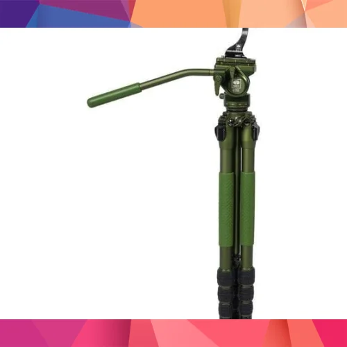 Sirui CT04+CT5 Pilot Series Video Tripod Kiti (Koyu Yeşil) 2