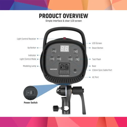 S101-400W Pro Profesyonel Stüdyo Flaşı (Tek) 2