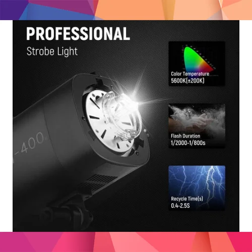 S101-400W Pro Profesyonel Stüdyo Flaşı (Tek) 3