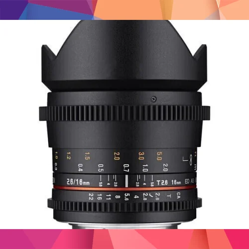 Samyang 16mm T2.6 VDSLR Full Frame Cine Lens (Sony E Mount)