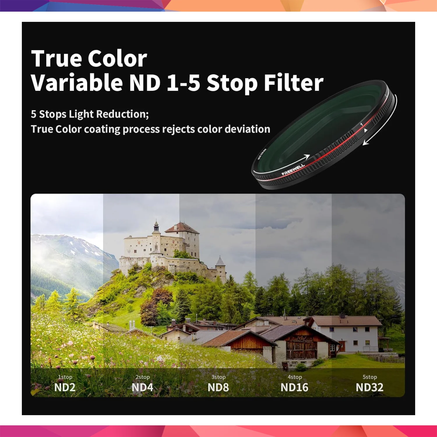 Freewell SHERPA SERIES TRUE COLOR VARIABLE ND 1-5 STOP FILTER 3