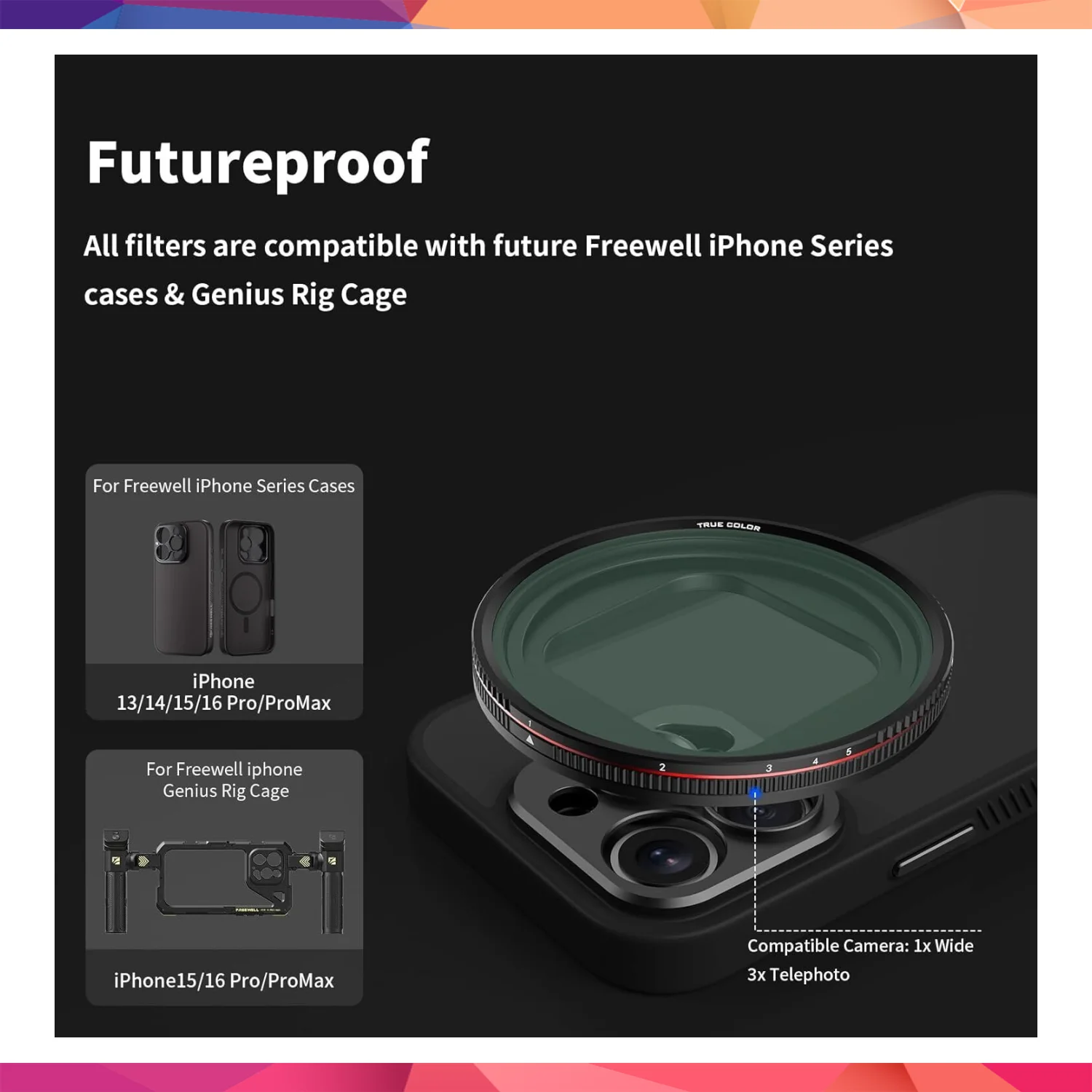 Freewell SHERPA SERIES TRUE COLOR VARIABLE ND 1-5 STOP FILTER 4