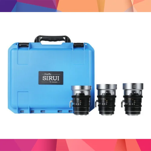 Sirui IronStar Series T1.9 Full-Frame 1.5x Blue Flare Anamorphic 3'lü Arri PL/Canon EF Lens Kit 2