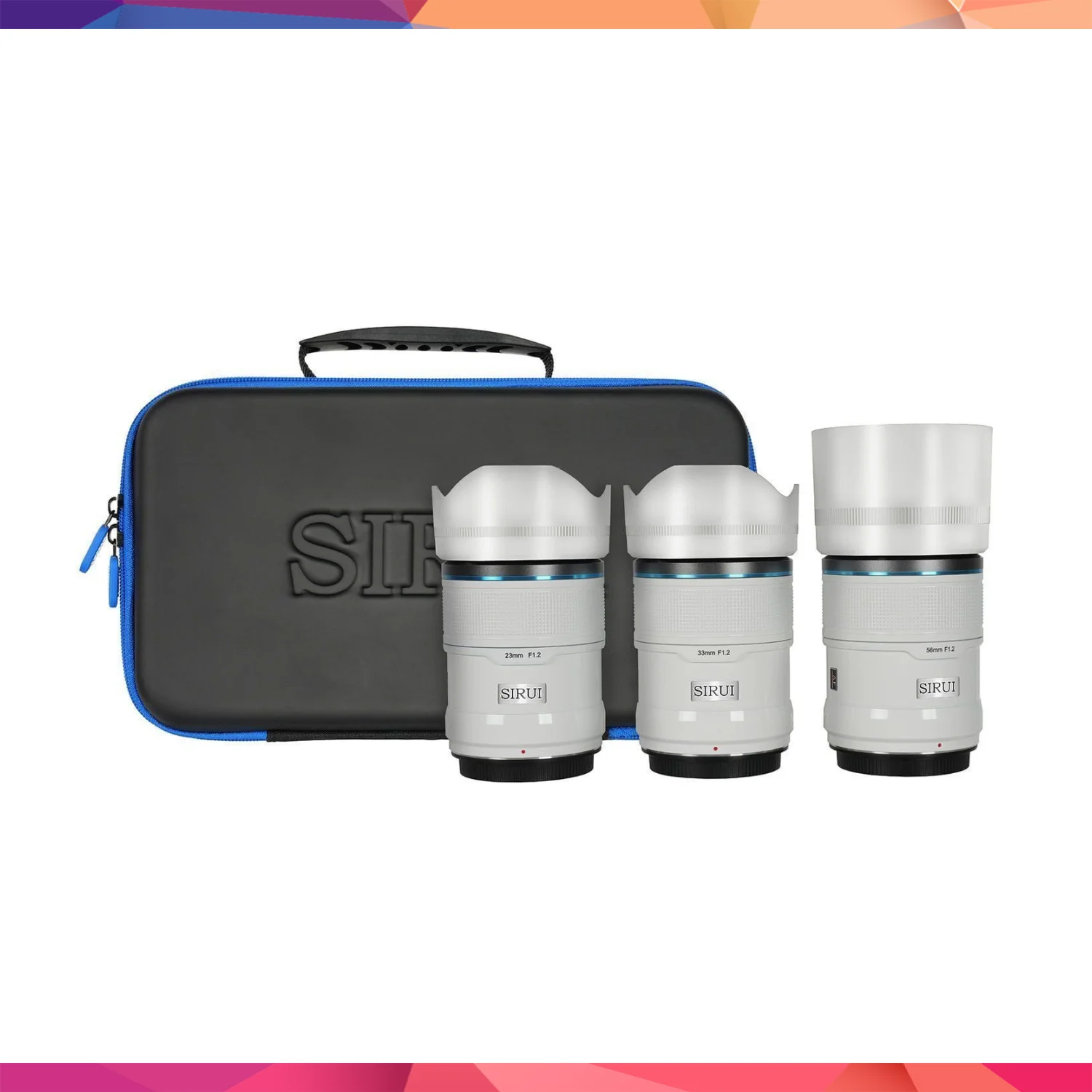 Sirui Sniper 23mm, 33mm & 56mm F1.2 Lens Kiti (X Mount, Beyaz) 3