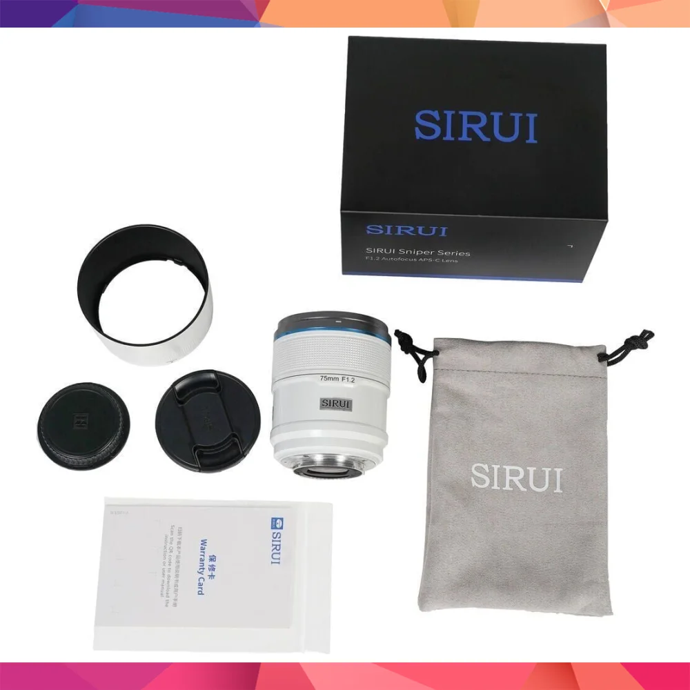 Sirui Sniper 75mm F1.2 APS-C/S35 Auto-Focus Lens (E Mount, Beyaz) 3