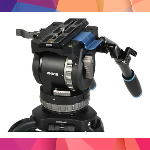 Sirui SQ100+VHS18 Profesyonel Karbon Fiber Video Tripod Kiti 4