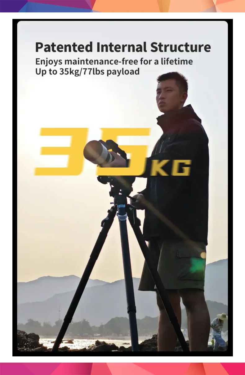 YC Onion Pineta & CB7 Cedar Fluid Head Karbon Fiber Tripod Kit 4