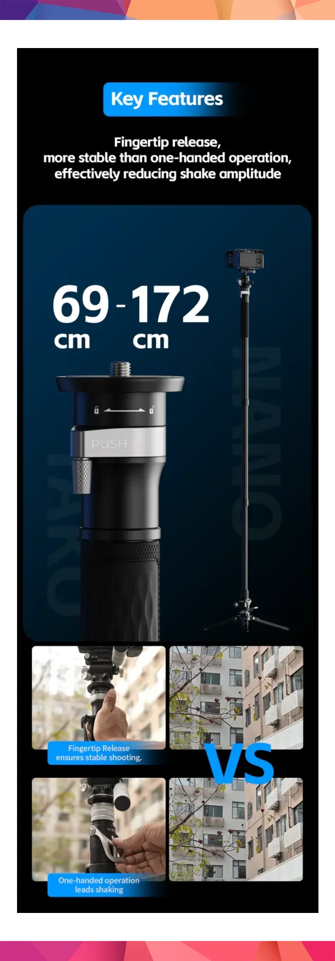 YC Onion Tako Nano & FX50 Fluid Kafa Monopod Kit 4
