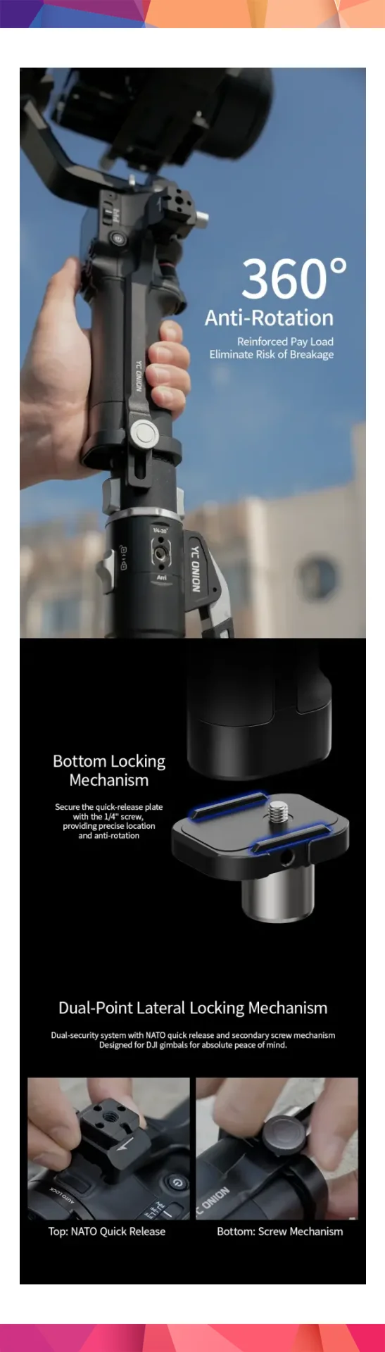 YC Onion Telescopic Extension Tube& RS Pro Connection Kit 4