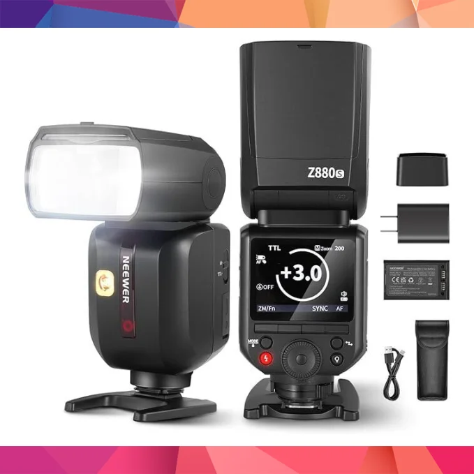 Neewer Z880-S TTL Sony Uyumlu 76W Akülü Tepe Flaşı