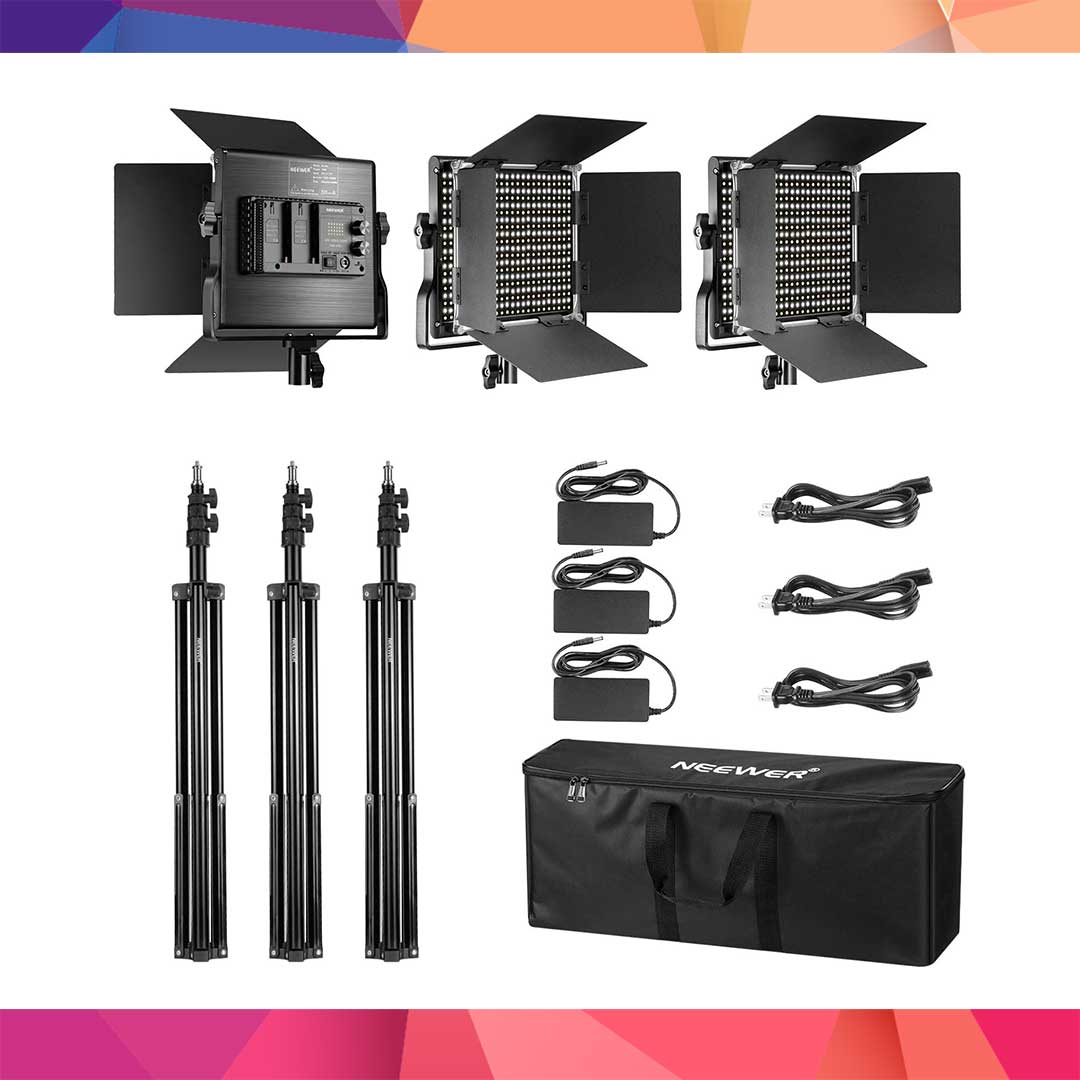 Kiralık Video Işık Led Panel - Bi-color (3'lü Set)