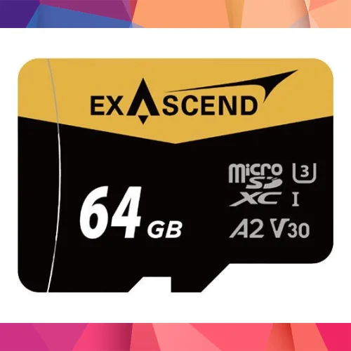 Exascend Catalyst 64GB microSDXC V30 A2 Hafıza Kartı (SD Adaptör ile) 2