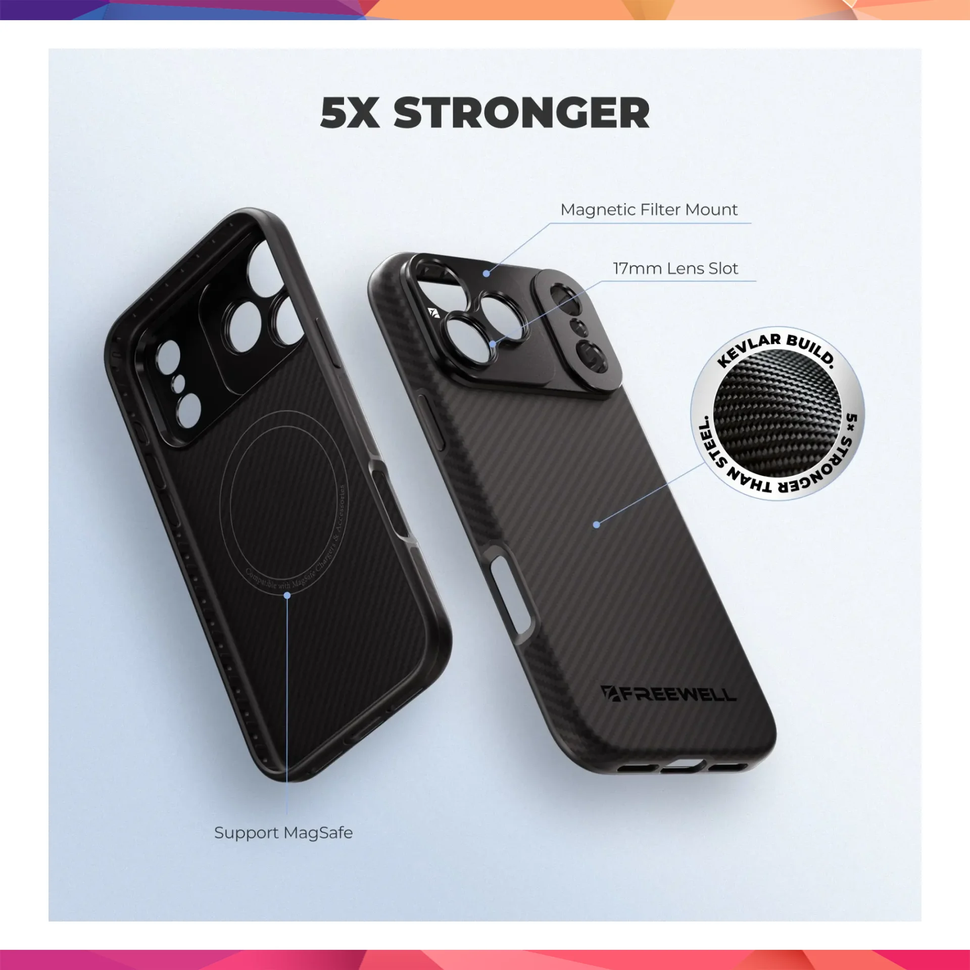 Freewell iPhone 17 Pro Pro Filmmaker Kevlar Kılıf 4