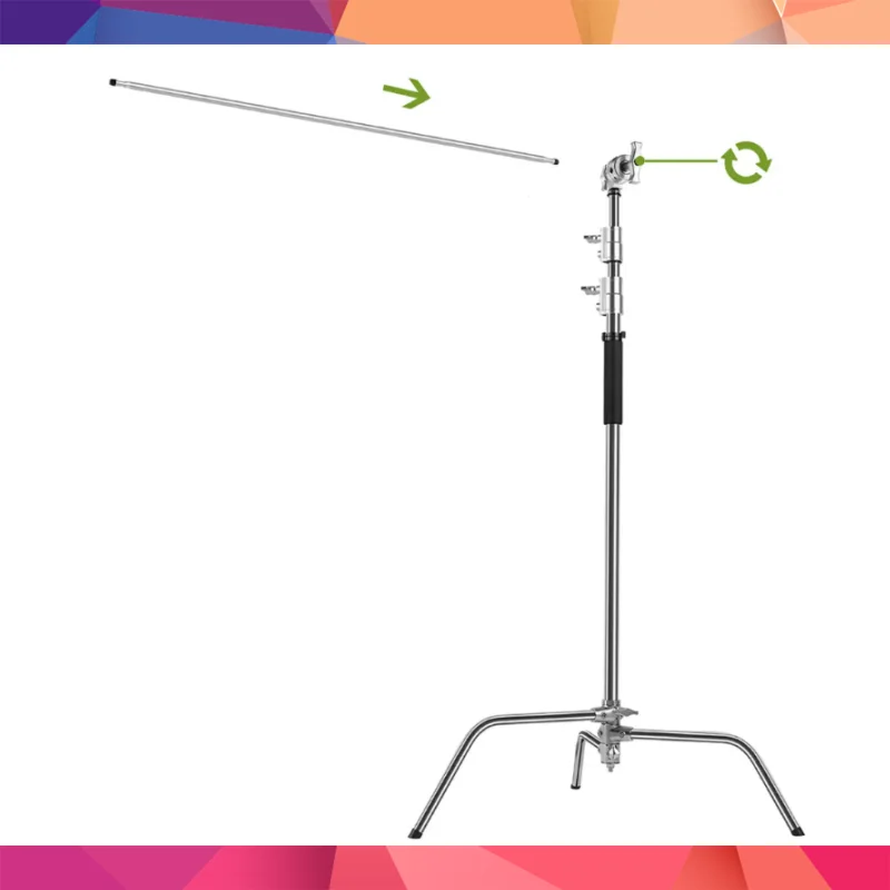 GVM C330 320cm C-Stand & Grip Arm (130cm) Kit (Çelik)