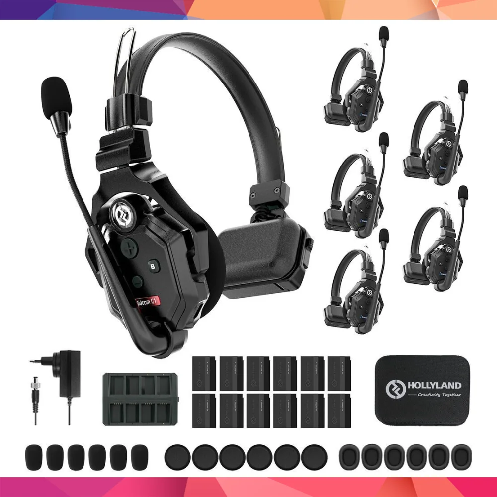Hollyland Solidcom C1-6S Kablosuz Intercom Sistemi (6 Kullanıcı)