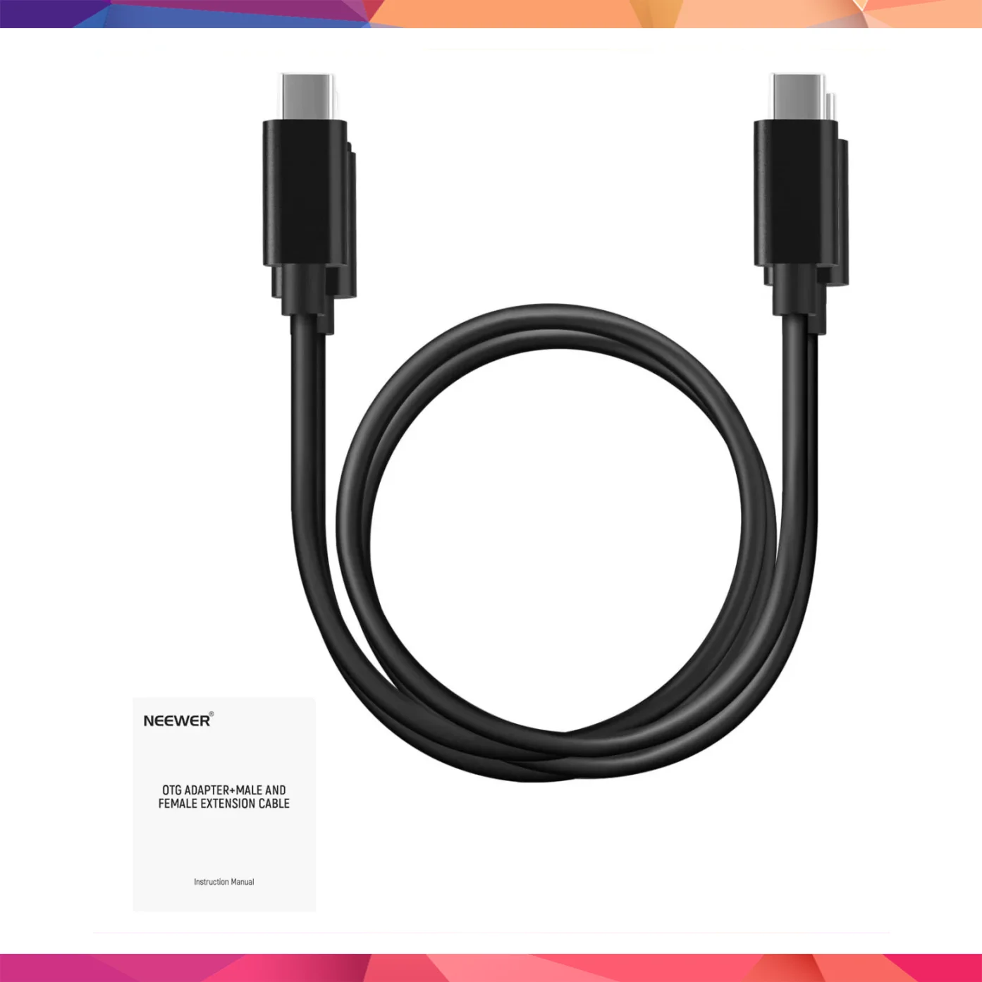 Neewer LM6 Type-C Yüksek Hızlı Veri ve Şarj Kablosu (İkili Paket)
