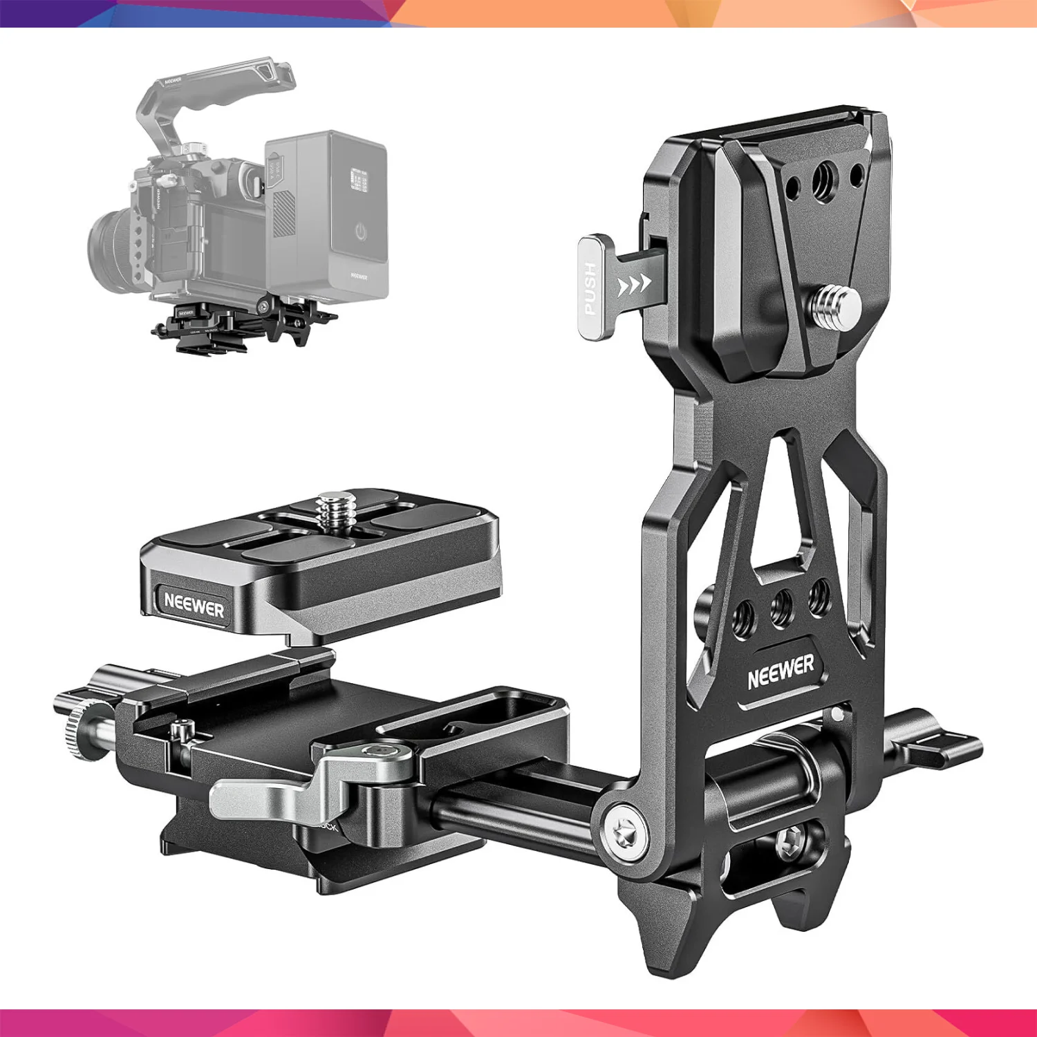 NEEWER PS015 Pro Katlanabilir V-Mount Batarya Plakası