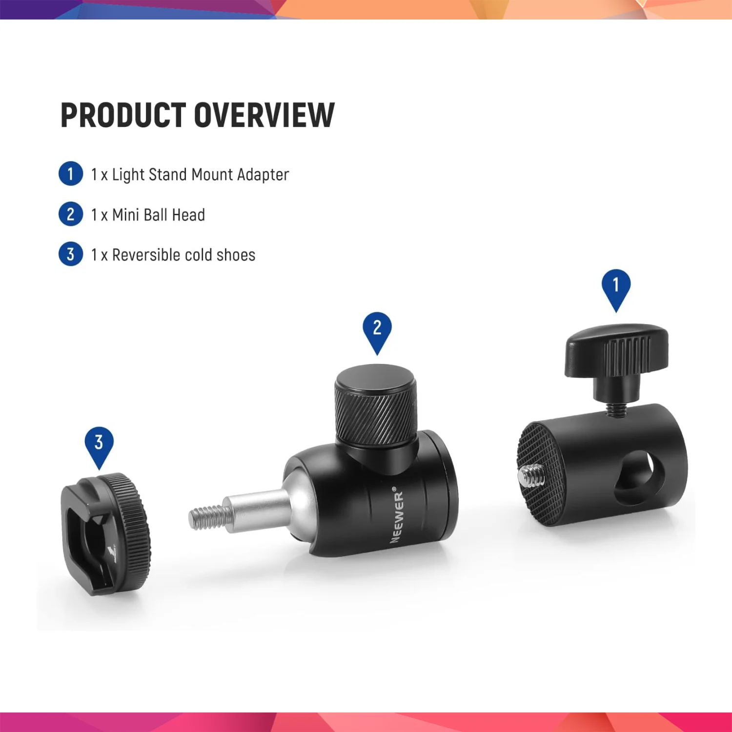 NEEWER ST-GM06 Işık Standı Montaj Adaptörü 2