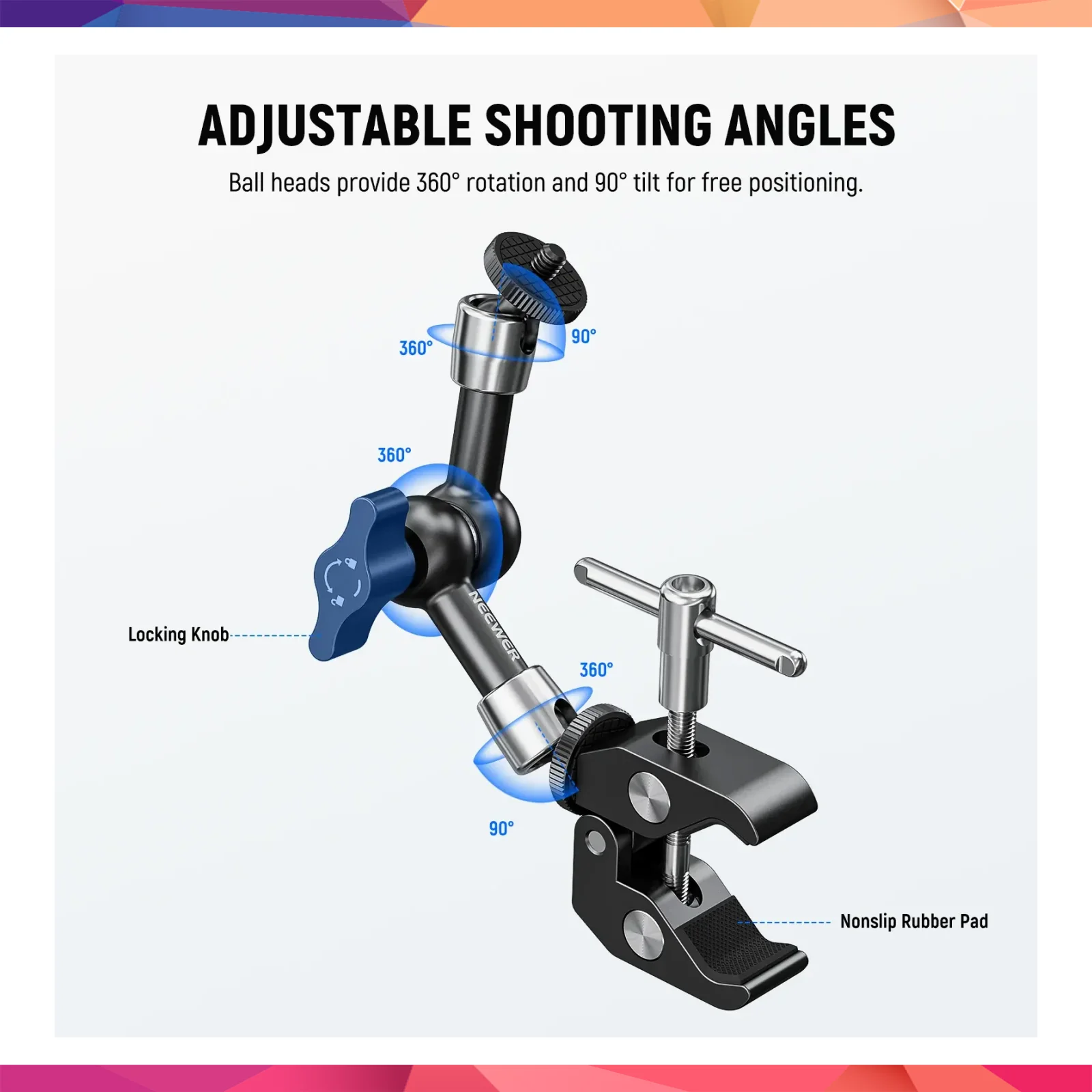 NEEWER ST15C Profesyonel Ayarlanabilir Magic Arm 3