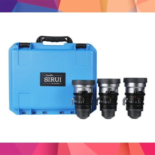 Sirui IronStar Series T1.9 Full-Frame 1.5x Blue Flare Anamorphic 3'lü Arri PL/Canon EF Lens Kit